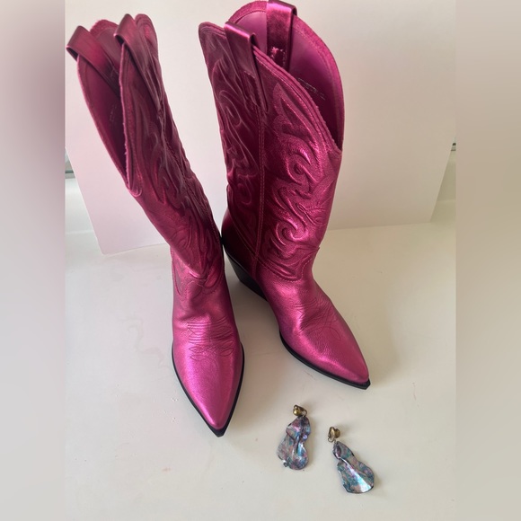 Steve Madden Shoes - Steve Madden Fuchsia Boots Leather UppersSize 10 M,3”Heels,Perfect new Condition